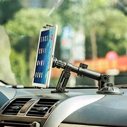 Premium Car Mount Dash Tablet Holder Swivel Cradle Dashboard Dock Strong Suction for US Cellular Samsung Galaxy Tab 7 SCH-I800 - US Cellular Samsung Galaxy Tab S 10.5 - Verizon iPad Air in Kuwait