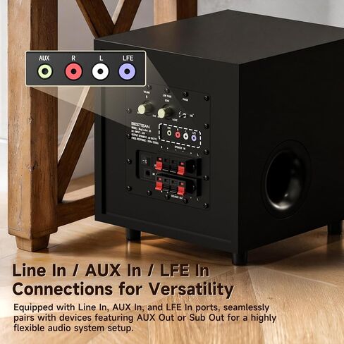 BESTISAN 6.5" Powered Subwoofer 100W Peak, Class-D DSP, 35Hz Deep Bass in Saudi Arabia