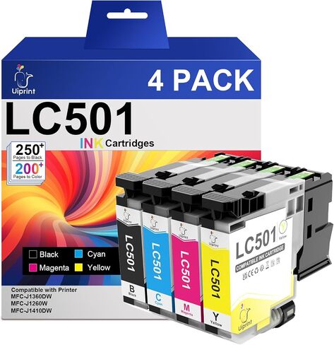 LC501 Ink Cartridges for Brother Printer MFC-J1360DW MFC-J1410DW in Kuwait