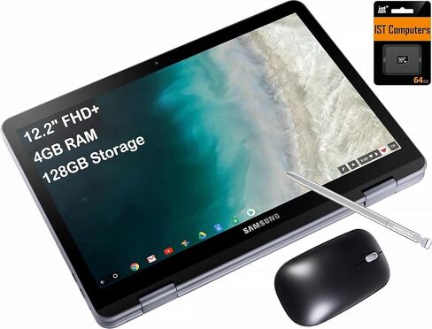 Samsung Chromebook Plus V2 360, 12.2" 2-in-1 Laptop, Intel Celeron 3965Y in Kuwait