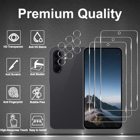 3+3 Pack for Samsung Galaxy A37 5G Screen Protector + Camera Lens Protector in Kuwait