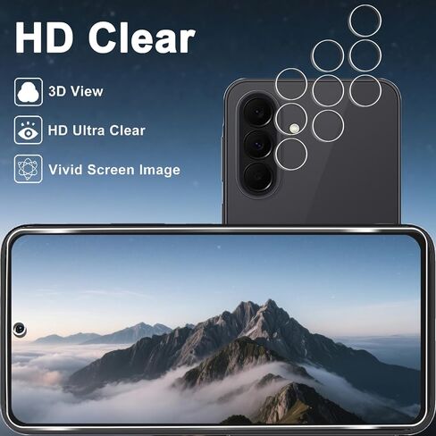 3+3 Pack for Samsung Galaxy A37 5G Screen Protector + Camera Lens Protector in Kuwait