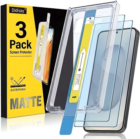 Didisky 3-Pack Matte Screen Protector for Samsung Galaxy S26 Ultra 6.9 Inch, Anti-Glare Tempered Glass with Auto-Alignment Kit for Flawless Bubble-Free Installation, Supports Ultrasonic Fingerprint ID in Kuwait