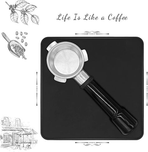 Coffee Tamper Mat for Portafilter - Silicone Tamping Pad -Espresso Machine Accessories (Black) in Saudi Arabia