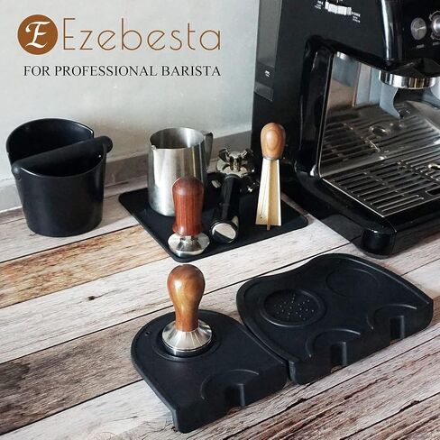 Coffee Tamper Mat for Portafilter - Silicone Tamping Pad -Espresso Machine Accessories (Black) in Saudi Arabia