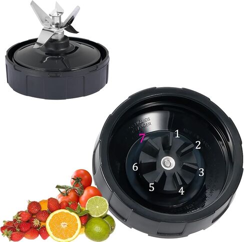[Upgrade ] Replacement 7-Fins Male Blender Blade Parts Compatible with Ninja Auto iQ Blender [4 Inch Male 7 Fins ONLY] in Kuwait