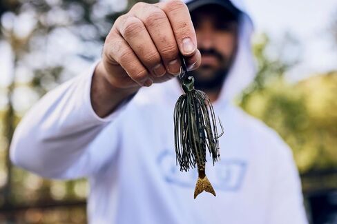 Berkley Slobberknocker and Power Stinger Kit, Green Pumpkin, 1/2 oz., Innovative Design Drives Consistent Vibration Through Entire Trailer, Jig and Swimbait for Bass Fishing, Fusion19 Hook in Kuwait