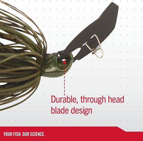 Berkley Slobberknocker and Power Stinger Kit, Green Pumpkin, 1/2 oz., Innovative Design Drives Consistent Vibration Through Entire Trailer, Jig and Swimbait for Bass Fishing, Fusion19 Hook in Kuwait