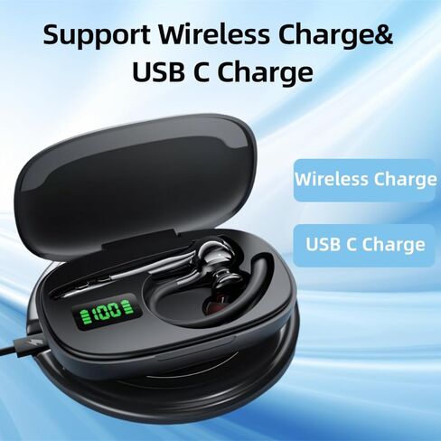 Bluetooth Headset Wireless Earpiece Single Ear Earphones for iOS Android in Saudi Arabia