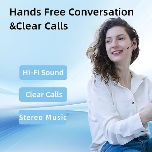 Bluetooth Headset Wireless Earpiece Single Ear Earphones for iOS Android in Saudi Arabia