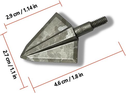 Hunting 150 Grain Broadheads with 2 Self-Sharpening Fixed Blades (Stay Sharper Longer) – Stainless Steel Arrowheads for Crossbow, Compound Bow & Recurve Bow (12pcs) in Saudi Arabia