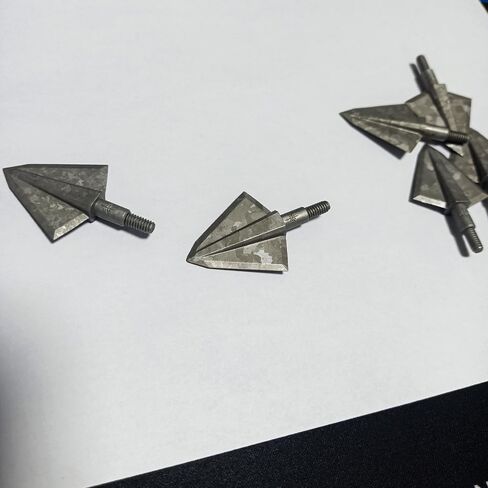 Hunting 150 Grain Broadheads with 2 Self-Sharpening Fixed Blades (Stay Sharper Longer) – Stainless Steel Arrowheads for Crossbow, Compound Bow & Recurve Bow (12pcs) in Saudi Arabia
