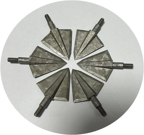 Hunting 150 Grain Broadheads with 2 Self-Sharpening Fixed Blades (Stay Sharper Longer) – Stainless Steel Arrowheads for Crossbow, Compound Bow & Recurve Bow (12pcs) in Saudi Arabia