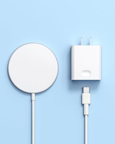 Magnetic Wireless Charger for iPhone 17 16 Wireless Charger with 20W PD USB C Charger, 2 Pack Compatible with Magsafe Charger for iPhone 17/17 Pro/17 Pro max/16/16 Pro/16 Pro max/AirPods3 in Kuwait