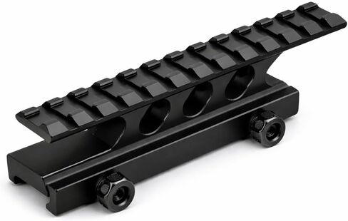 360 Tactical 1 inch High Profile Short Riser Mount Matte Black Picatinny 13 Slot for Scopes and Optics Lockdown Series Lightweight Riser Mount | High Profile 5.5 inch L / 13 Slot (High Profile Rail 2) in Kuwait