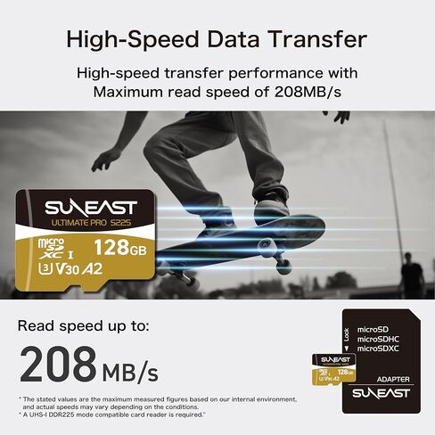 SUNEAST 128GB microSDXC Memory Card for Drones and Action Cameras in Saudi Arabia