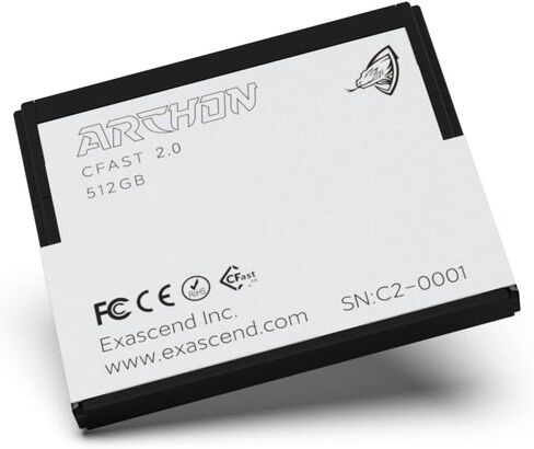 Exascend Archon CFast Card 2.0, Read 560 MB/s, Write 500 MB/s, RED Approved and Compatible with Blackmagic Design, Canon, Hasselblad and Other Cameras in Saudi Arabia