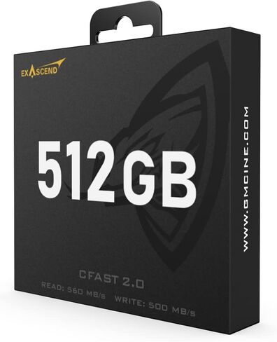 Exascend Archon CFast Card 2.0, Read 560 MB/s, Write 500 MB/s, RED Approved and Compatible with Blackmagic Design, Canon, Hasselblad and Other Cameras in Saudi Arabia