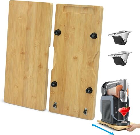 Bamboo Appliance Slider with Wheels Compatible with Ninja SLUSHi (bamboo 19.7 X 10 X 1.38in) in Kuwait