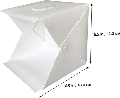 Portable Photo Light Box Tent 40cm with LED Dual Light Bars and Two Color Backdrops, Folding Small Photo Studio for Product Photography and Jewelry Shooting in Kuwait