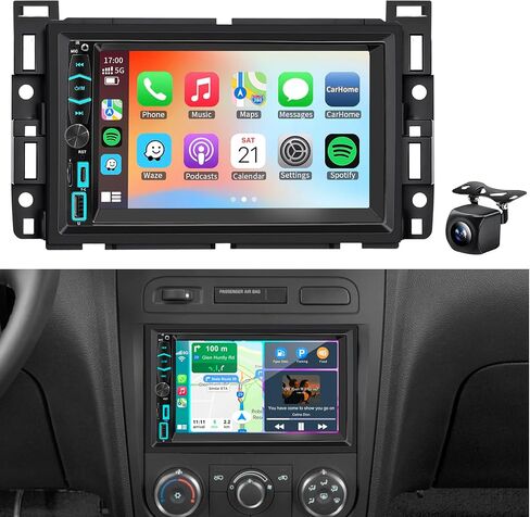 Car Radio Stereo Wireless Carplay Android Auto Navi for Chevy Malibu Cobalt HHR 2004-2012/ Pontiac G5 G6 2005-2010 No Factory AMP in Saudi Arabia