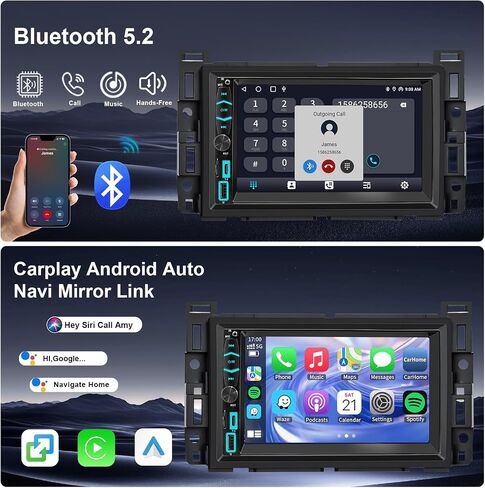 Car Radio Stereo Wireless Carplay Android Auto Navi for Chevy Malibu Cobalt HHR 2004-2012/ Pontiac G5 G6 2005-2010 No Factory AMP in Saudi Arabia