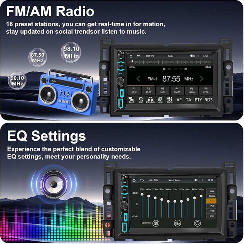 Car Radio Stereo Wireless Carplay Android Auto Navi for Chevy Malibu Cobalt HHR 2004-2012/ Pontiac G5 G6 2005-2010 No Factory AMP in Saudi Arabia
