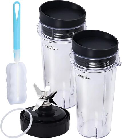 SS150 Blender Blade & 24oz cups Replacement, Only Compatible with Nutri Ninja Foodi Power Blender SS151/SS300/SS350/SS351/SS351TGT/ CO351B/ SS100/ SS101/SS101C/ CO101B in Kuwait