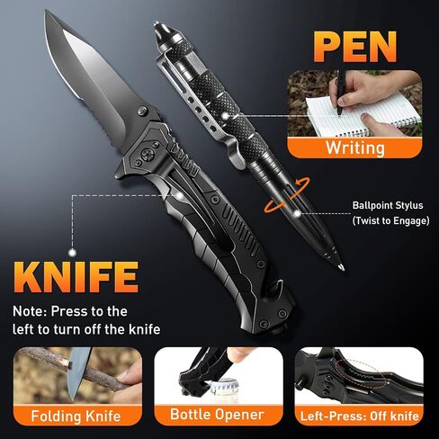 27-in-1 Survival Gear Kit, Camping Tools for Hiking, Fishing & Emergencies in Kuwait