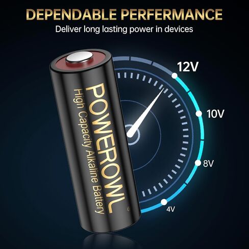 POWEROWL 23A 12 Volt Battery 12 Pack, Alkaline A23 12V Battery for Remote in Kuwait