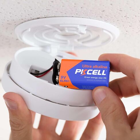 PKCELL 5-Count 9V Batteries, Ultra Alkaline 9 Volt Battery for Smoke Alarms in Kuwait