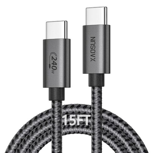 XAOSUN 240W USB C to USB C Cable USB C 2.0 Fast Charging Cable 6.6FT 2-Pack in Kuwait