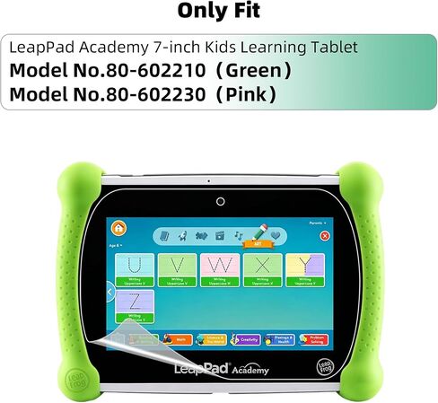 4-Pack Plastic Screen Protector Compatible for LeapFrog LeapPad Academy 7 inch Anti-Scratch – HD Clear PET Film, Bubble-Free, Easy Install, Case Friendly in Kuwait