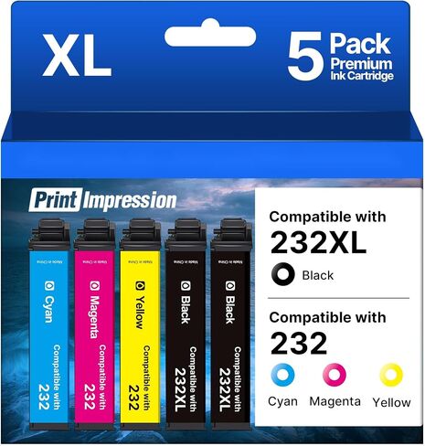 Remanufactured Replacement for Epson 232XL Ink Cartridges Combo Pack 5 Pack in Kuwait