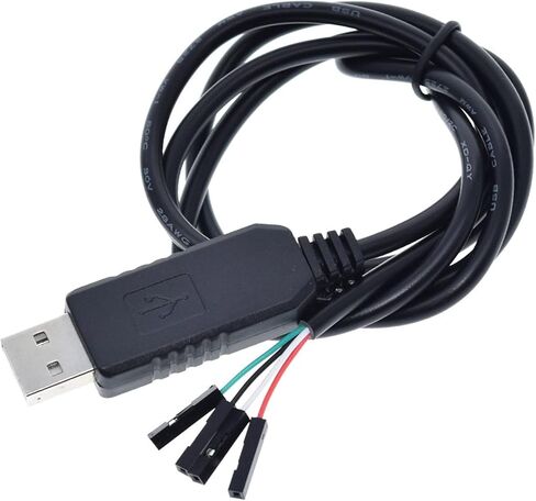 USB to RS232 Adapter Cable CH340G Chipset Converter Line Debugging Cord for Router Firmware Flashing Microcontroller SCM ARM Communication 1m Black in Kuwait