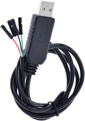 USB to RS232 Adapter Cable CH340G Chipset Converter Line Debugging Cord for Router Firmware Flashing Microcontroller SCM ARM Communication 1m Black in Kuwait