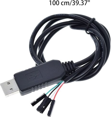 USB to RS232 Adapter Cable CH340G Chipset Converter Line Debugging Cord for Router Firmware Flashing Microcontroller SCM ARM Communication 1m Black in Kuwait