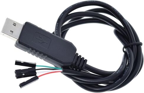 USB to RS232 Adapter Cable CH340G Chipset Converter Line Debugging Cord for Router Firmware Flashing Microcontroller SCM ARM Communication 1m Black in Kuwait