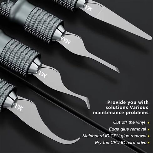 Multifunctional CPU Glue Removal Knife Hand Polished Elastic Blade Professional Motherboard Chip Shovel Carving Tools Kit Cut Off Black Glue Main Board IC CHIP Edge Adhesive Removal Scraper Pry Knife in Kuwait