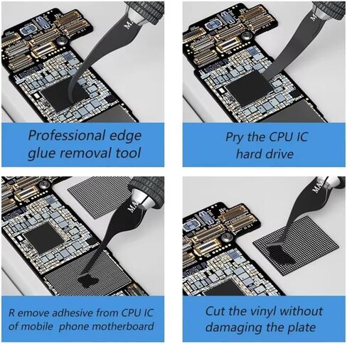 Multifunctional CPU Glue Removal Knife Hand Polished Elastic Blade Professional Motherboard Chip Shovel Carving Tools Kit Cut Off Black Glue Main Board IC CHIP Edge Adhesive Removal Scraper Pry Knife in Kuwait