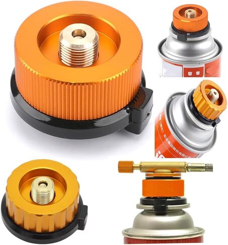 2Pack Camping Stove Butane Filling Adapter, Butane Propane Adapter with Exhaust Pressure Button, Very Suitable for Propane Tank/Camping Stove Adapter in Kuwait