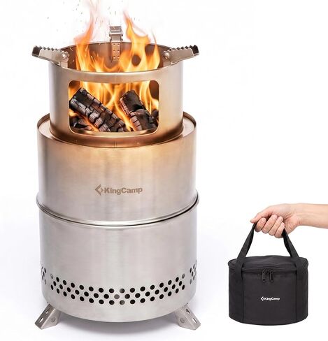 KingCamp Portable Camping Stove 304 Stainless Steel Wood Burning Stove in Kuwait
