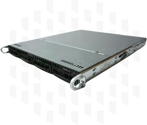 Cloud Ninjas ARA-4LS 1U 4 Bay Server Ryzen 9 9900x 12 Core 4.4 GHz 64GB DDR5 4800 ECC AM5 Motherboard 990 PRO 2TB M.2 2280 NVMe SSD 4X EXOS 7E10 2TB SATA Dual Intel 10GbE SFP+ PCIe 350W PSU Rail Kit in Kuwait