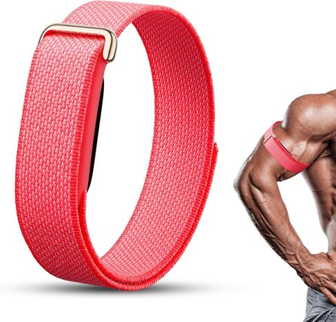 DADO Woven Nylon Biceps Band Compatible with Google Fitbit Air, Stretchy Breathable Elastic Sport Loop Strap, Adjustable Armband with Metal Hook for Men & Women in Kuwait
