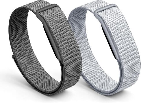 2 Pack Nylon Sport Band Compatible with Google Fitbit Air,Soft Breathable Wristband Replacement Compatible with Fitbit Air Fitness,Micro-Adjustable Performance Loop for Screenless Tracker in Kuwait