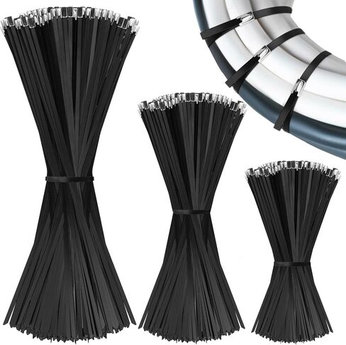 Therwen 1000 Pcs Metal Zip Ties Heavy Duty 304 Stainless Steel, 5.9 Inch in Kuwait