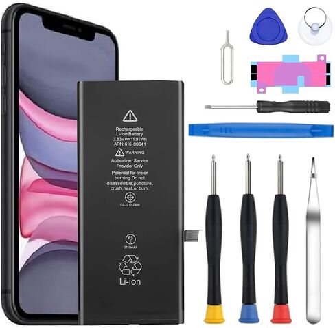 Battery for iPhone 13 Mini, Upgraded New Battery Replacement for iPhone 13 Mini 5.4-inches (A2628 A2481 A2626 A2629 A2630) Professional Repair Tool Kits in Kuwait