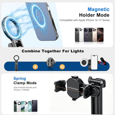 17" Mini Magnetic Selfie Stick Tripod for iPhone MagSafe,with Zoom Remote in Kuwait
