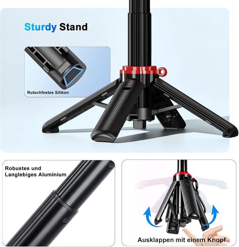17" Mini Magnetic Selfie Stick Tripod for iPhone MagSafe,with Zoom Remote in Kuwait