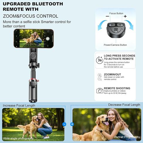 17" Mini Magnetic Selfie Stick Tripod for iPhone MagSafe,with Zoom Remote in Kuwait
